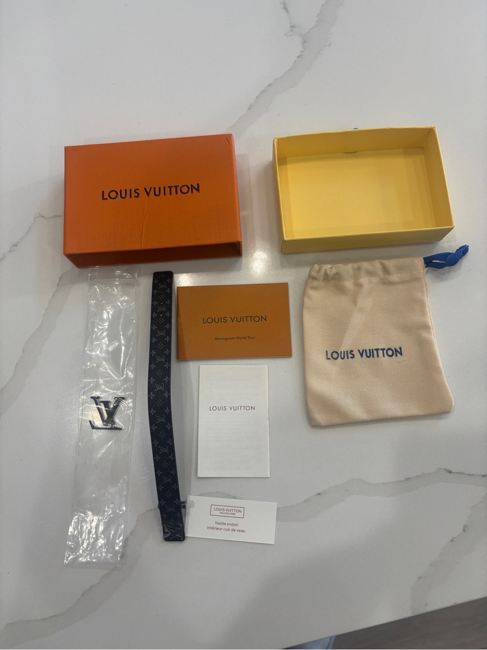 Louis Vuitton LV Slim Bracelet — Monogram Eclipse Black